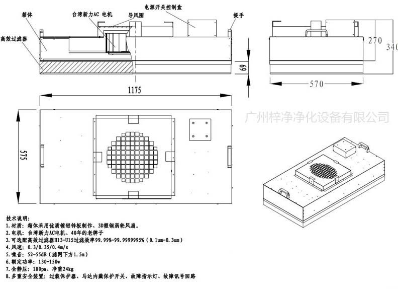 FFU凈化單元結(jié)構(gòu)圖